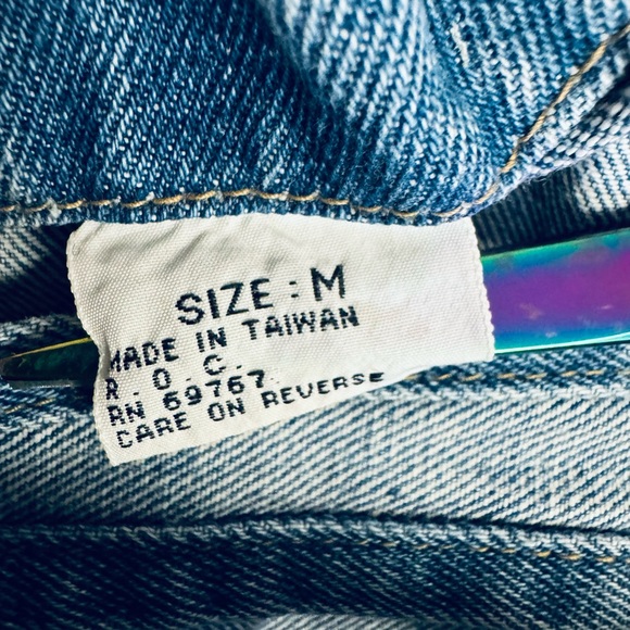 Vtg.90s Rare London London Blue zipfront denim Rancher overalls.6 pockets.Size M - Picture 12 of 13